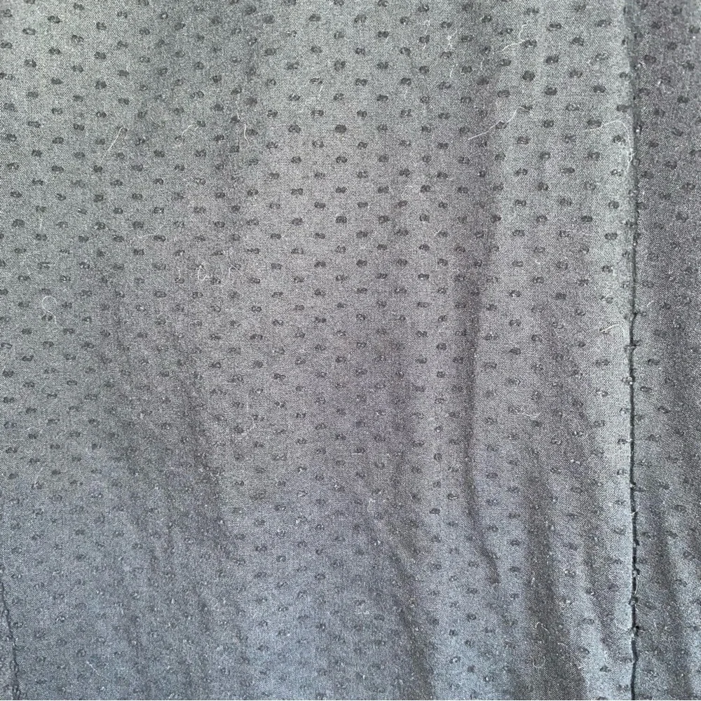 J.Crew Black Textured Swiss Dot Blouse Long Sleeve XL Cotton Top